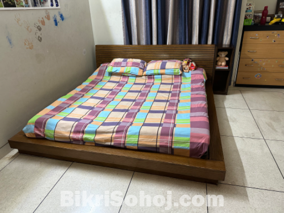 King size Double Bed with Orthopaedic Mattress